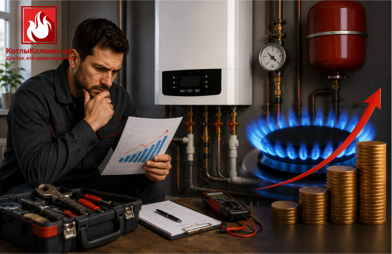 Почему котел расходует больше газа, чем обычно, и как это исправить